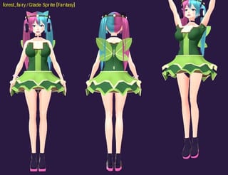 Glade Sprite - front, back and jump pose