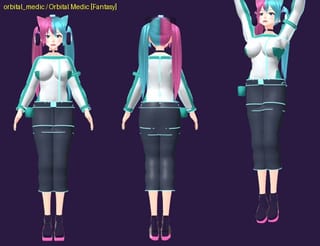 Orbital Medic - front, back and jump pose