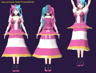 Royal Princess - front, back and jump pose