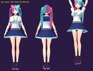 Star Sailor - front, back and jump pose