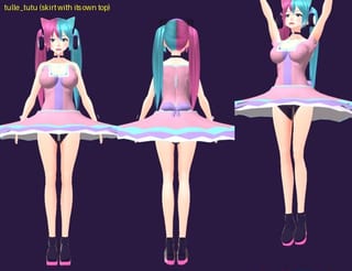 Prism Tutu - front, back and jump pose